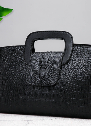 Женская сумочка клатч с крокодилом, мини сумка на плечо 1593