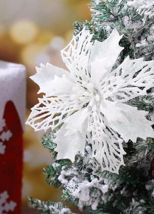 Stobok 12 штук блискітки різдвяна зірка штучна різдвяна зірка штучна квітка ялинкові прикраси (шампань)