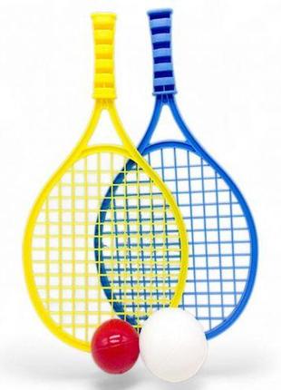 Набір для тенісу (2 ракетки і мячик) синій+ жовтий