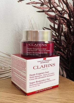 Денний відновлюючи крем clarins super restorative day haute exigence jour