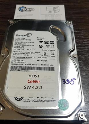 Жесткий диск 250gb seagate barracuda hdd для пк и компьютера 3.5 | sata iii | №335