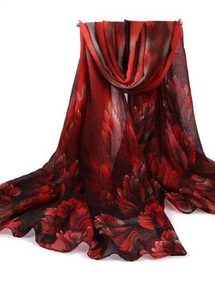 180*80 см люксовий великий жіночий модний шарф із візерунком