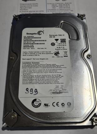 Жорсткий диск 250gb seagate barracuda hdd для пк і комп'ютера 3.5 | sata ii | №399