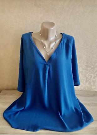 Большой выбор блуз футболок / ярко синяя вискозная блуза