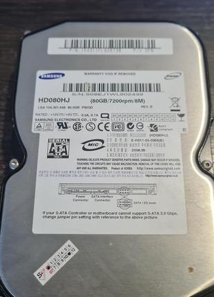 Hdd жесткий диск samsung 80gb - 7200rpm - hd080hj - 3.5 - ide