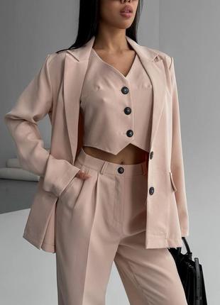 Костюм пиджак+жилет+брюки