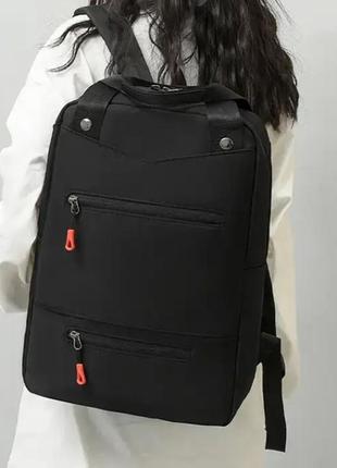 Женский стильный городской рюкзак victoriya текстильный для девушек повседневный нейлоновый черный тканевый