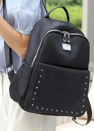 Жіночий рюкзак повсякденний chenenkai нейлоновий чорний