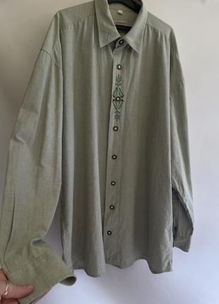 Винтажная свободного удлиненного фасона оверсайз рубашка кофта с вышивкой этнический стиль этно одежда