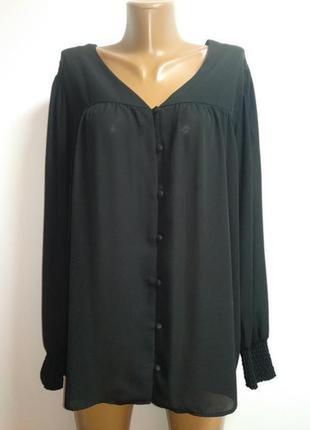 Трендовая блуза на пуговицах манжеты на резинках 20/54-56 размера