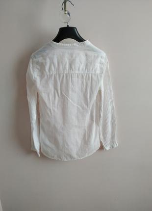 Белая батистая рубашка, блуза