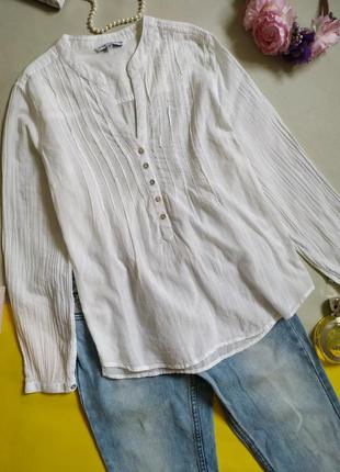 Белая батистая рубашка, блуза