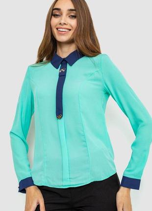 Блуза ошатна, колір м'ятний, 186r101