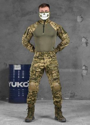 Літній тактичний костюм g3 піксель військова форма весна ubacs убакс і штани з наколінниками