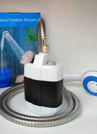 Портативний душ з акумулятором та насосом для кемпінгу та подорожей на природі, кишеньковий душ з помпою