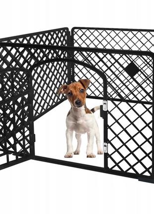 Универсальный манеж (клетка) алюминиевый с дверью 90х90х60 см для домашних животных purlov (15743)