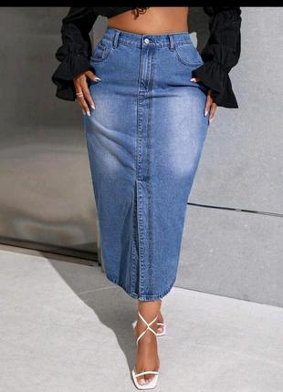 Отличная джинсовая юбка шейн