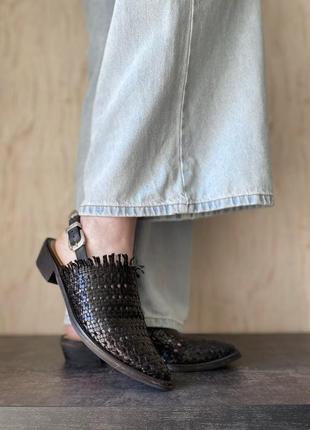 Кожаные сандалии от kivi босоножки туфли