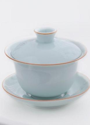 Гайвань белый туман ёмкость 150 мл. посуда для чайной церемонии используется в китайской чайной традиции