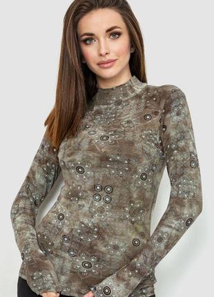 Гольф женский, цвет темно-оливковый, 186r615