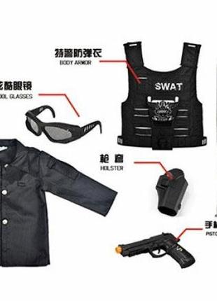 Детский набор swat, полицейского, спецназа, костюм полицейского, s012
