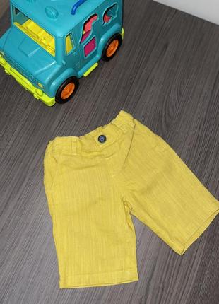 Льняні шорти яскравого кольору marks &spenser 2-3 роки