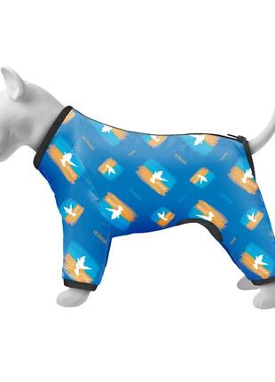 Вітровка для собак waudog clothes, малюнок "прапор", xs22, в 30-34 см, с 19-21 см