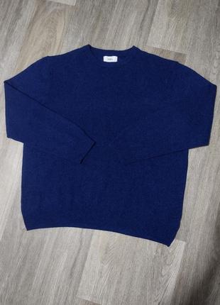 Мужской свитер / m&s / кофта / свитшот / шерстяной синий свитер / мужская одежда / чоловічий одяг / светр