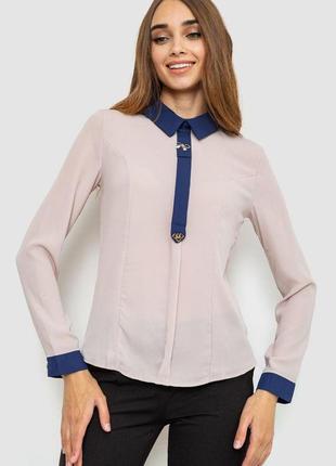 Блуза ошатна, колір бежевий, 186r101