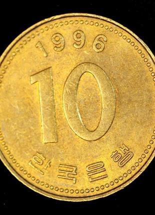 Монета южной кореи 10 вон 1985 - 2004 гг.