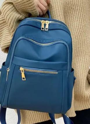 Жіночий рюкзак нейлоновий класичний norden синій
