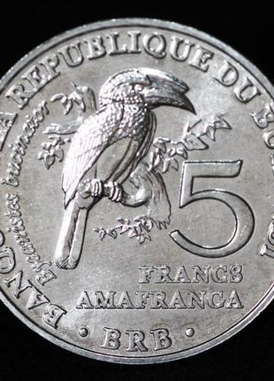 Монета бурунди 5 франков  2014 г.