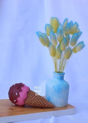 Игрушка для собак с пищалкой резиновое мороженое