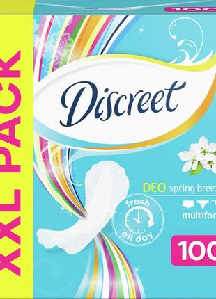 Щоденні гігієнічні прокладки discreet deo spring breeze 100 шт (8001090162113)