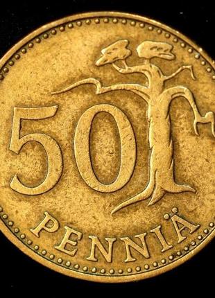 Монета фінляндії 50 пенні 1971-78 рр.