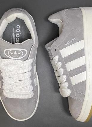 Росівки кеди adidas campus grey white молодёжные замшевые кроссовки кеды адидас кампус серые с белым