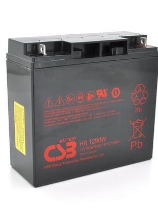 Аккумуляторная батарея csb hr1290w, 12v 18ah (181х159х167мм),6.8 kg q4