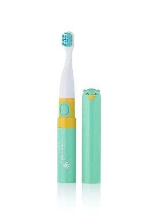 Електрична зубна щітка go-kidz electric travel toothbrush - teal, (brush-baby)