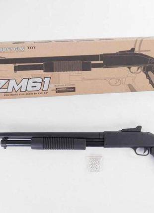 Игрушечное помповое ружье дробовик винчестер zm 61 cyma airsoft gun 6мм