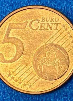 Монета ирландии 5 евроцентов 2002-13 гг.