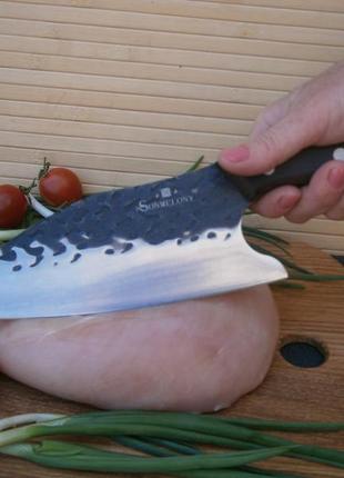 Ніж - сокира кухарський sonmelony chef rt-03 в чохлі 30 см