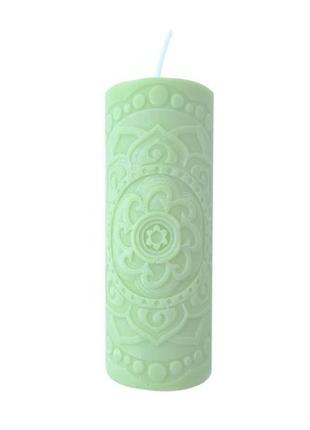 Соєва свічка мандала rao 140 г 11х4 см зелена шавлія