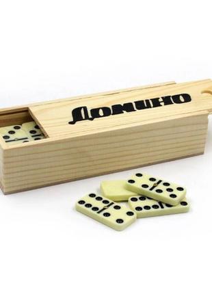 Настільна гра доміно в дерев'яній коробці