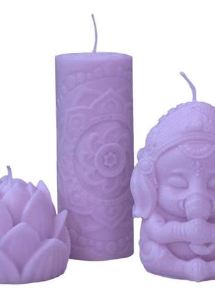 Подарочный набор свеч из соевого воска в йогическом стиле от rao 355 г лавандовый