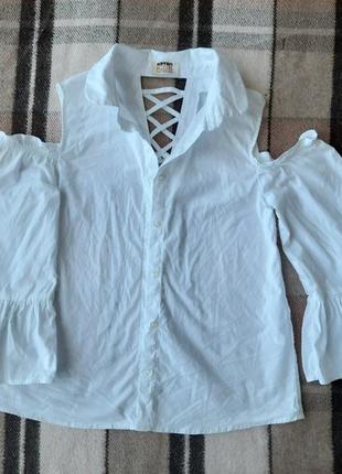 Блуза с открытыми плечами, koton kids, 122-128