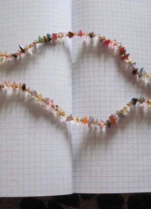 Бусы. натуральный камень.винтаж. самоцветы.