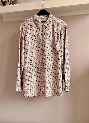 Натуральная пудровая рубашка