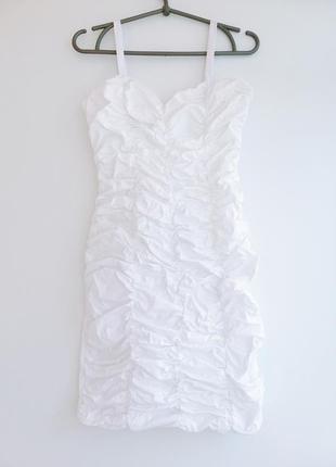 Платье женское белое мини