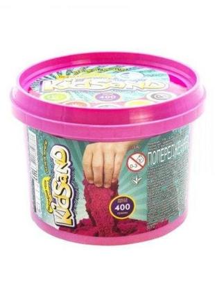 Кинетический песок danko toys kidsand в банке розовый 400г ks-01-06