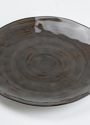 Тарелка обеденная круглая 26 см плоская керамическая `gr`